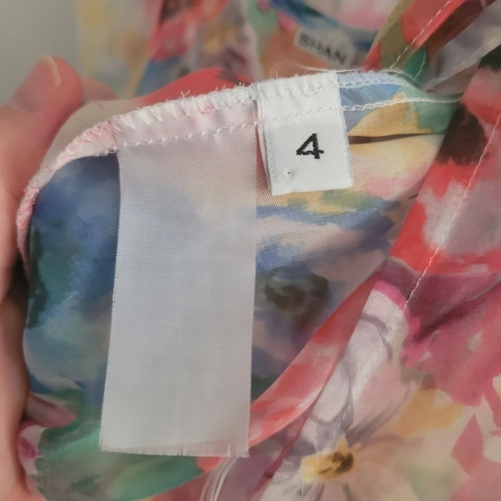 Shan floral tie back maxi slip size 4